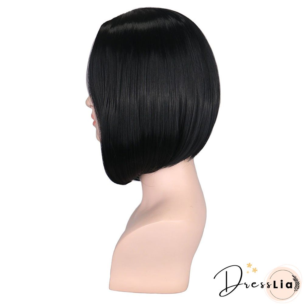 Chemical Fiber High Temperature Silk Women's Medium Split Short Straight Hair