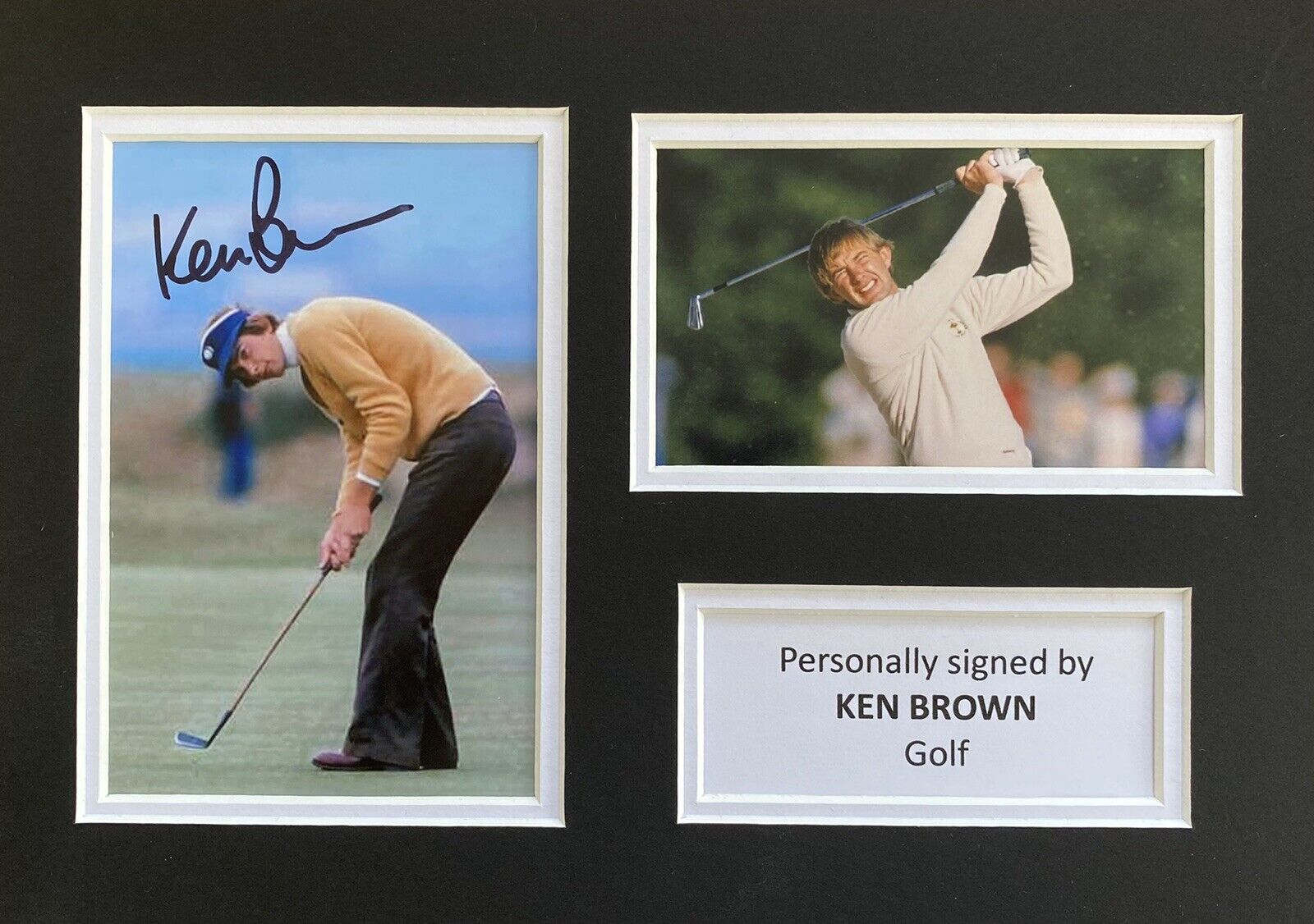 Ken Brown Genuine Hand Signed Golf Photo Poster painting In A4 Mount Display
