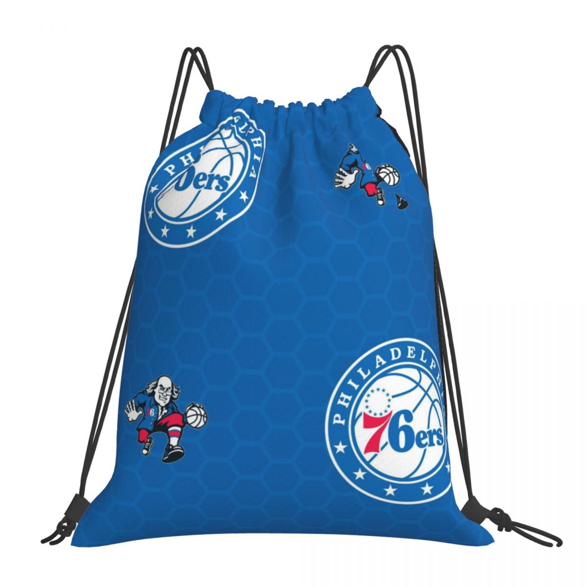 Philadelphia 76ers Team Logo Foldable Sports Gym Drawstring Bag