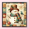 Xmas Snowman-11CT Stamped Cross Stitch 40*40cm tapestrymarket