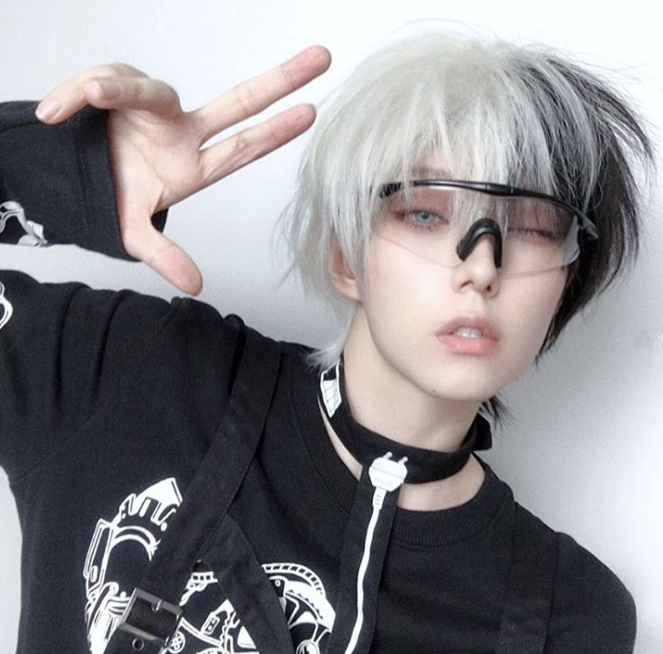 [ Reservation] Black and White Pair with Yin and Yang Cosplay Short Wig SP15554