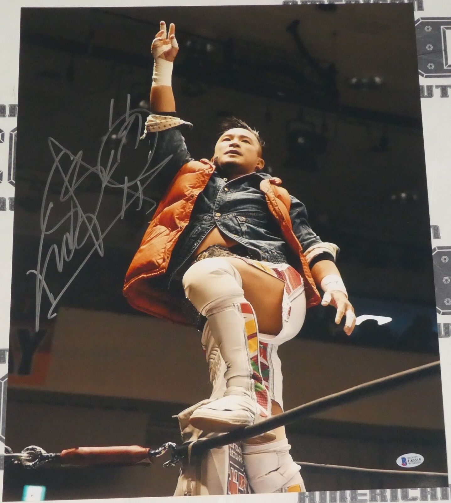 Kushida Signed 16x20 Photo Poster painting BAS Beckett COA New Japan Pro Wrestling Picture ROH 3