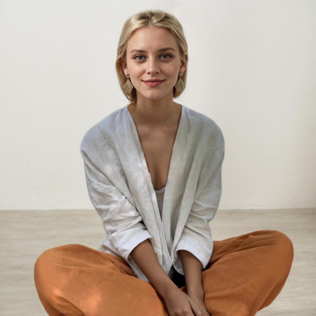 100% European Linen Loose Cardigan REAL SILK LIFE
