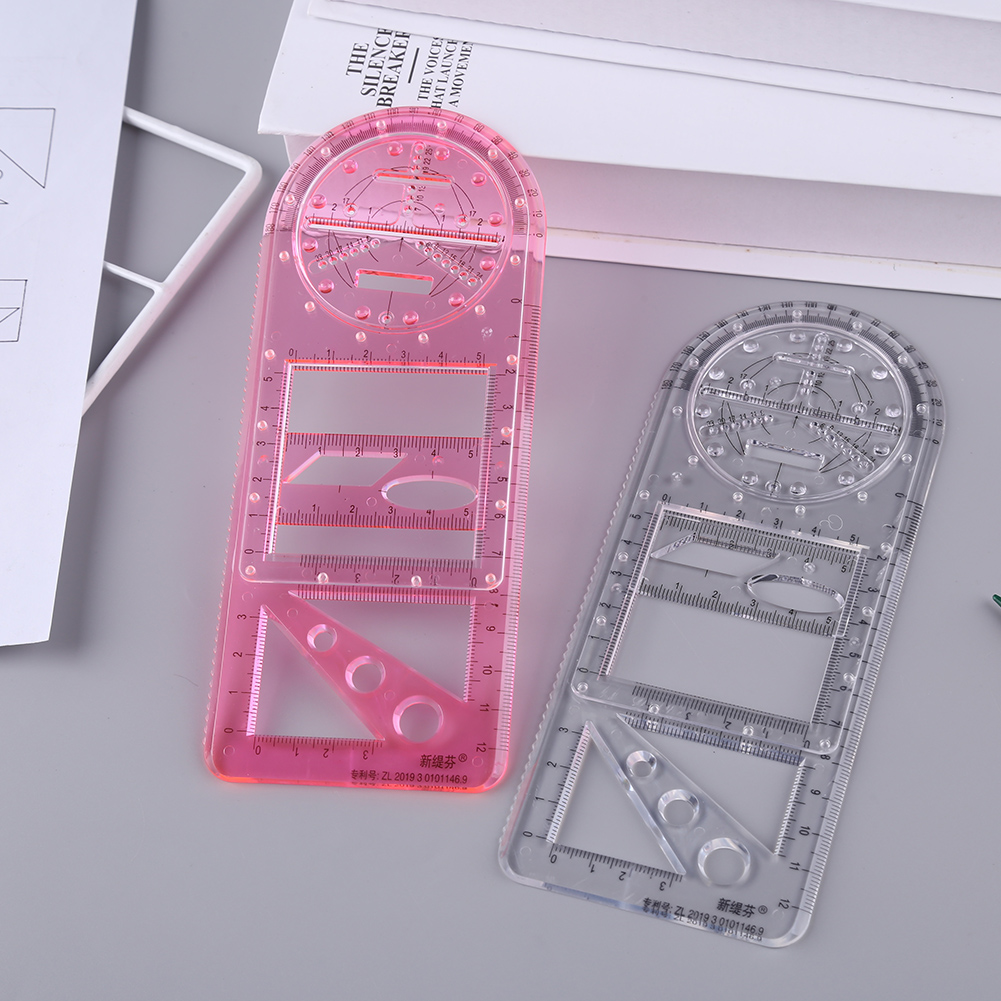 

Multifunctional Geometric Drawing Ruler Rotatable Art Design Template Tool, 501 Original