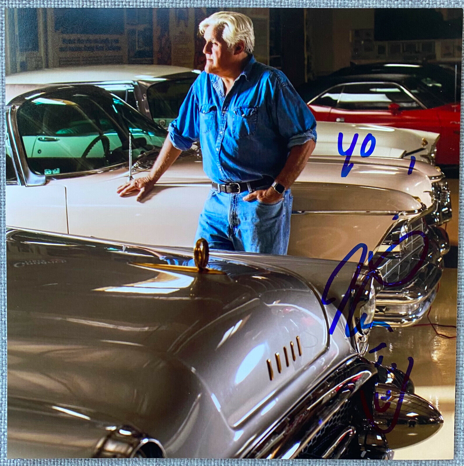 Jay Leno Signed In-Person 8x8 Color Photo Poster painting - Tonight Show, Authentic, Comedy