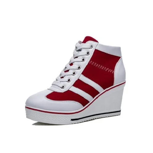 Ladies Wedge High Heel Sneakers