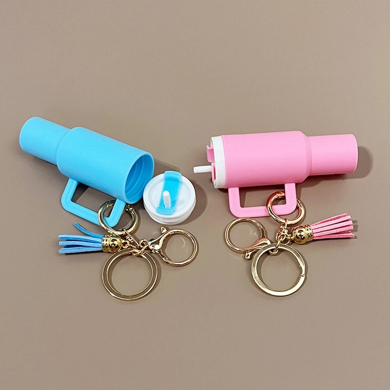 Minimalist Commute Cup Plastic Unisex Bag Pendant Keychain