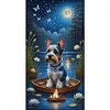 >SALE<Full Embroidery Eco-cotton Thread 11CT Printed Moonlight Dog Cross Stitch40x70cm