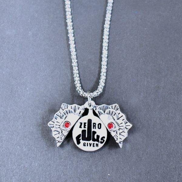 Zero Fucks Given Skull Necklace