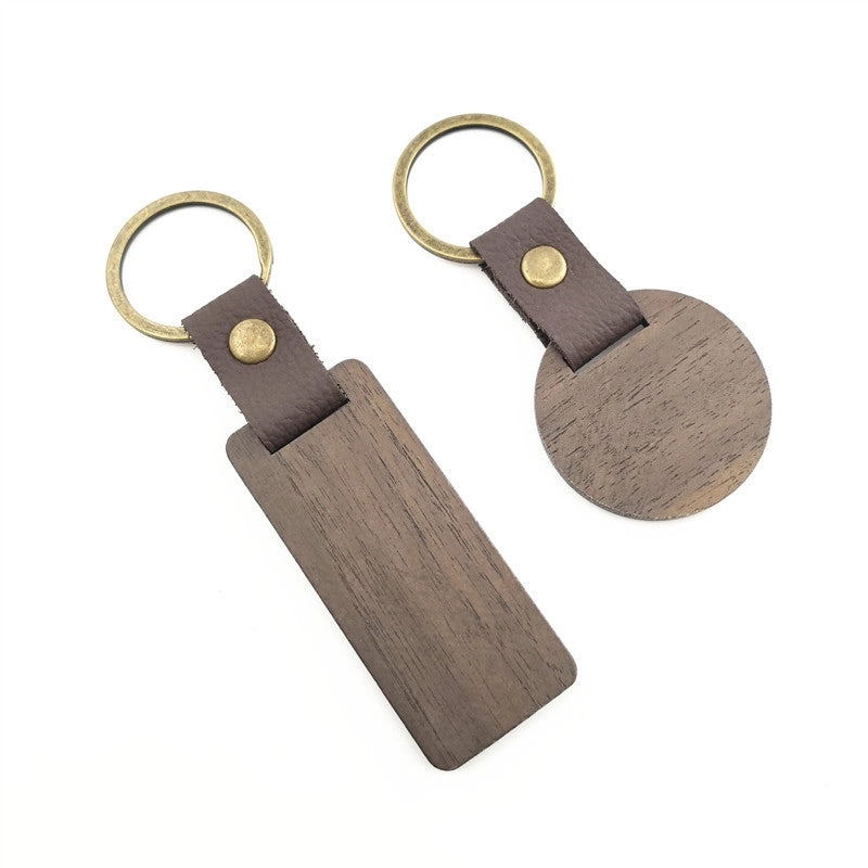 Classic Style Commute Solid Color Wood Unisex Bag Pendant Keychain