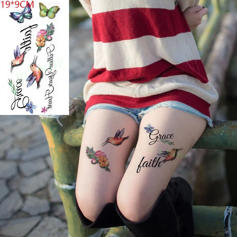 Waterproof Temporary Tattoo Sticker Arabic Letter Heart Love Sexy Pattern Personality Fake Tatoo Flash Tatto for Women Men