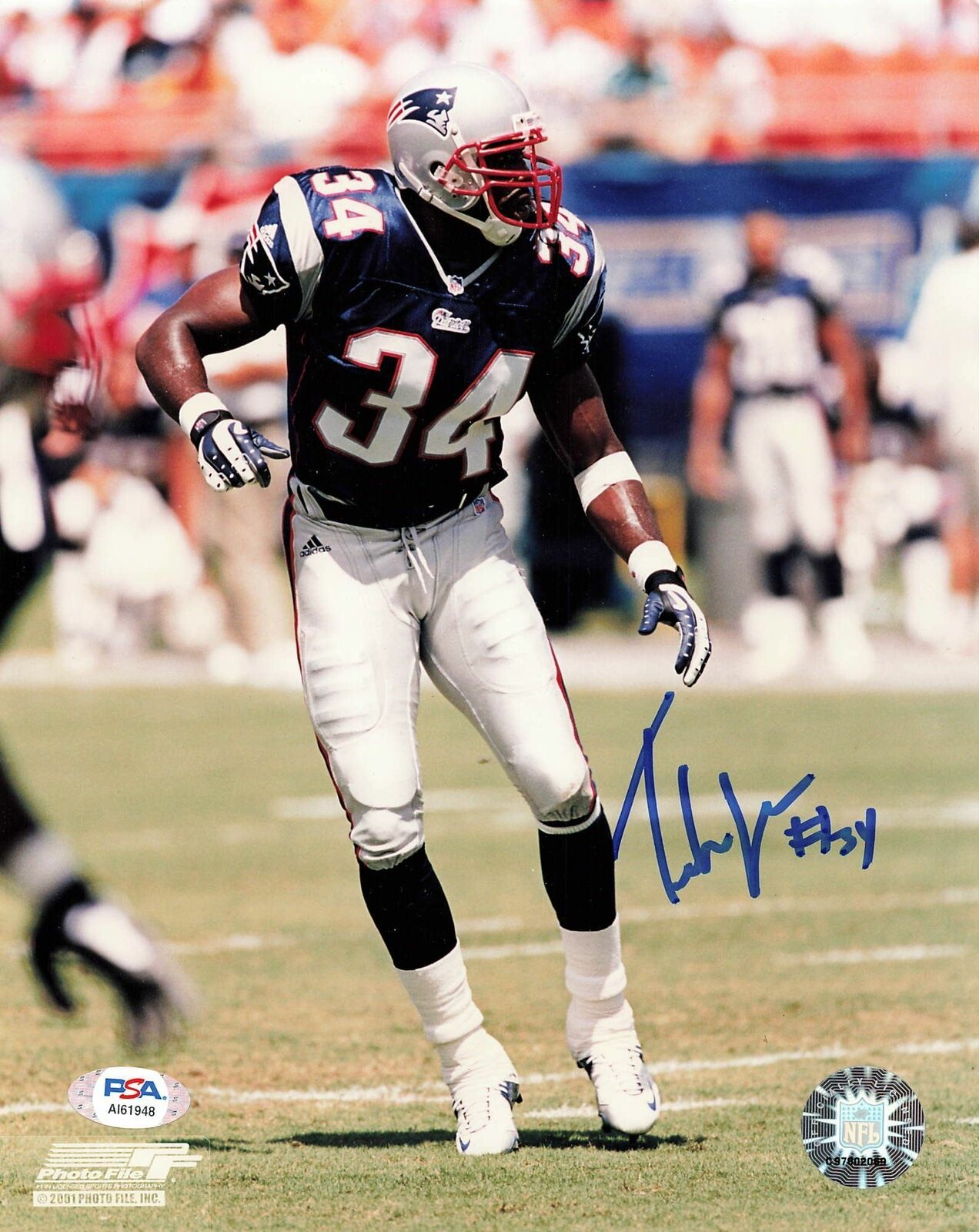 Tebucky Jones signed 8x10 Photo Poster painting PSA/DNA New England Patriots Autographed