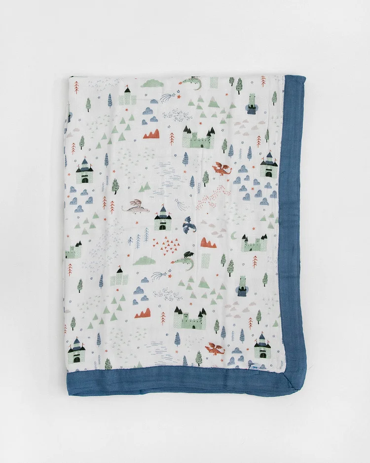 Deluxe Muslin Baby Quilt - Dragon Days