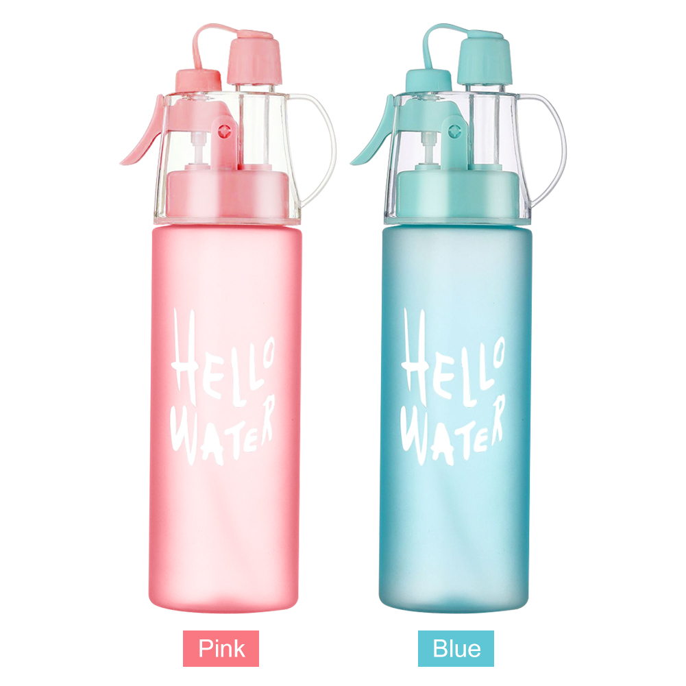 

580ML Solid Plastic Spray with Handle Portable Summer Sport Water Bottle, Blue, 501 Original