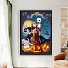 Halloween Jack And Sally-11CT Stamped Cross Stitch 40*60cm/15.75*23.62in(Big Size)