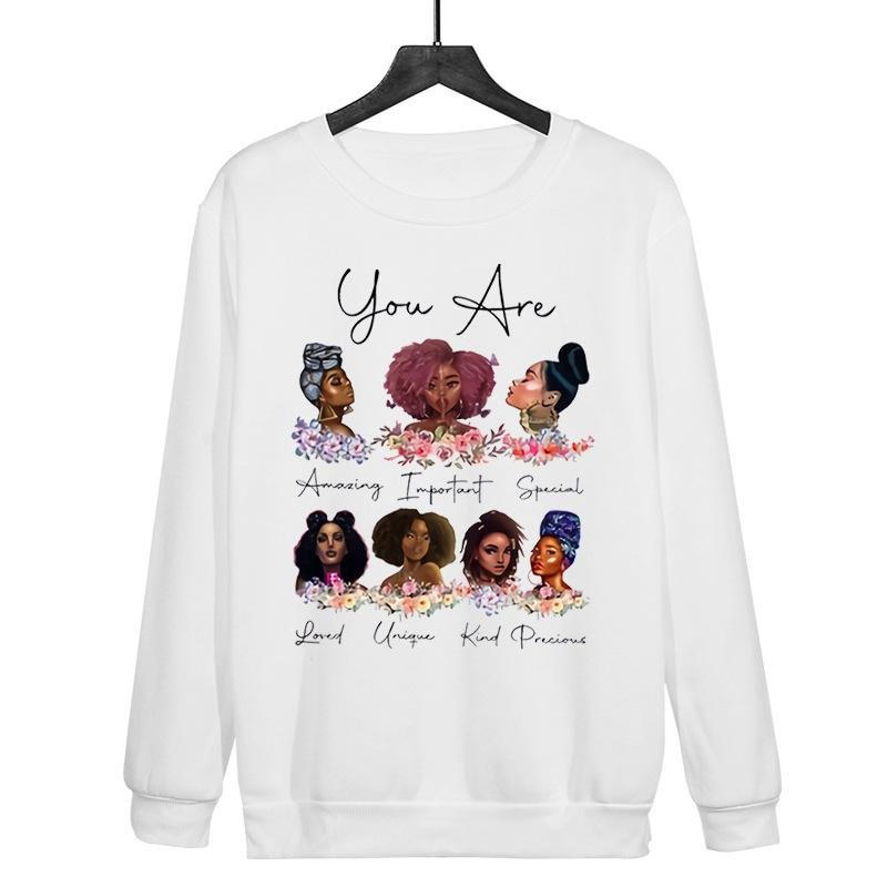 Letters Queen black short-sleeved long-sleeved sweatshirt-3