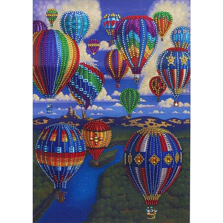 30*40CM Special Shaped Crystal Part Drill DIY Hot Air Balloon Diamond Painting Kit