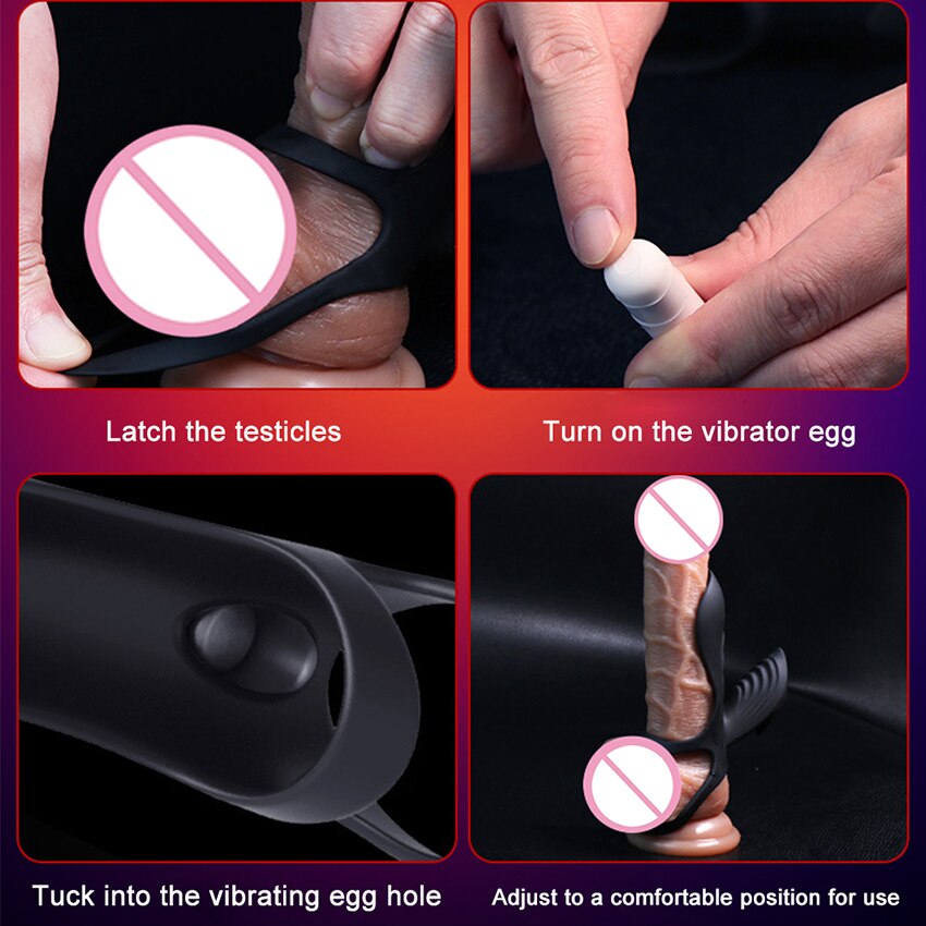 Elastic Silicone Vibrating Cock Ring for Enhanced Intimacy