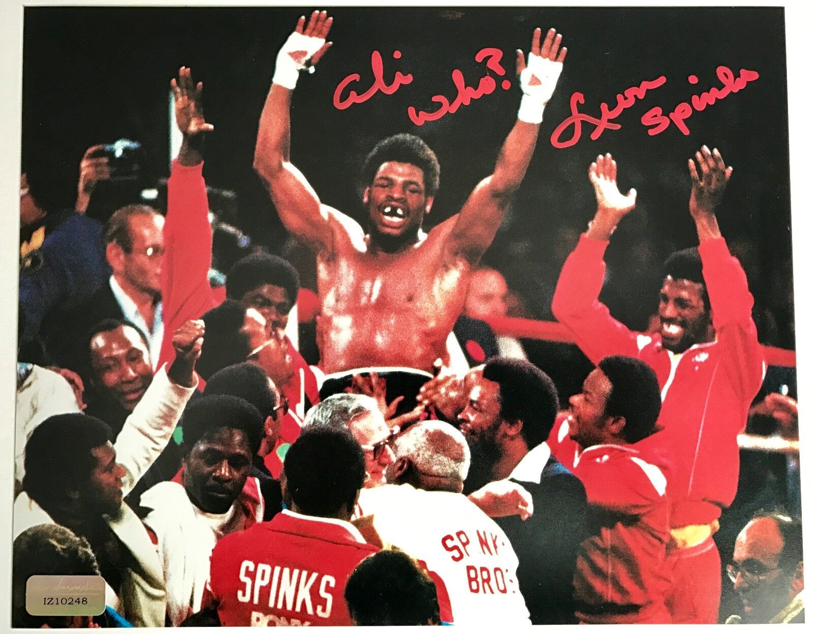 Leon Spinks Signed 8x10 Inscribed COA Inscriptagraphs Michael 8x Muhammad Ali