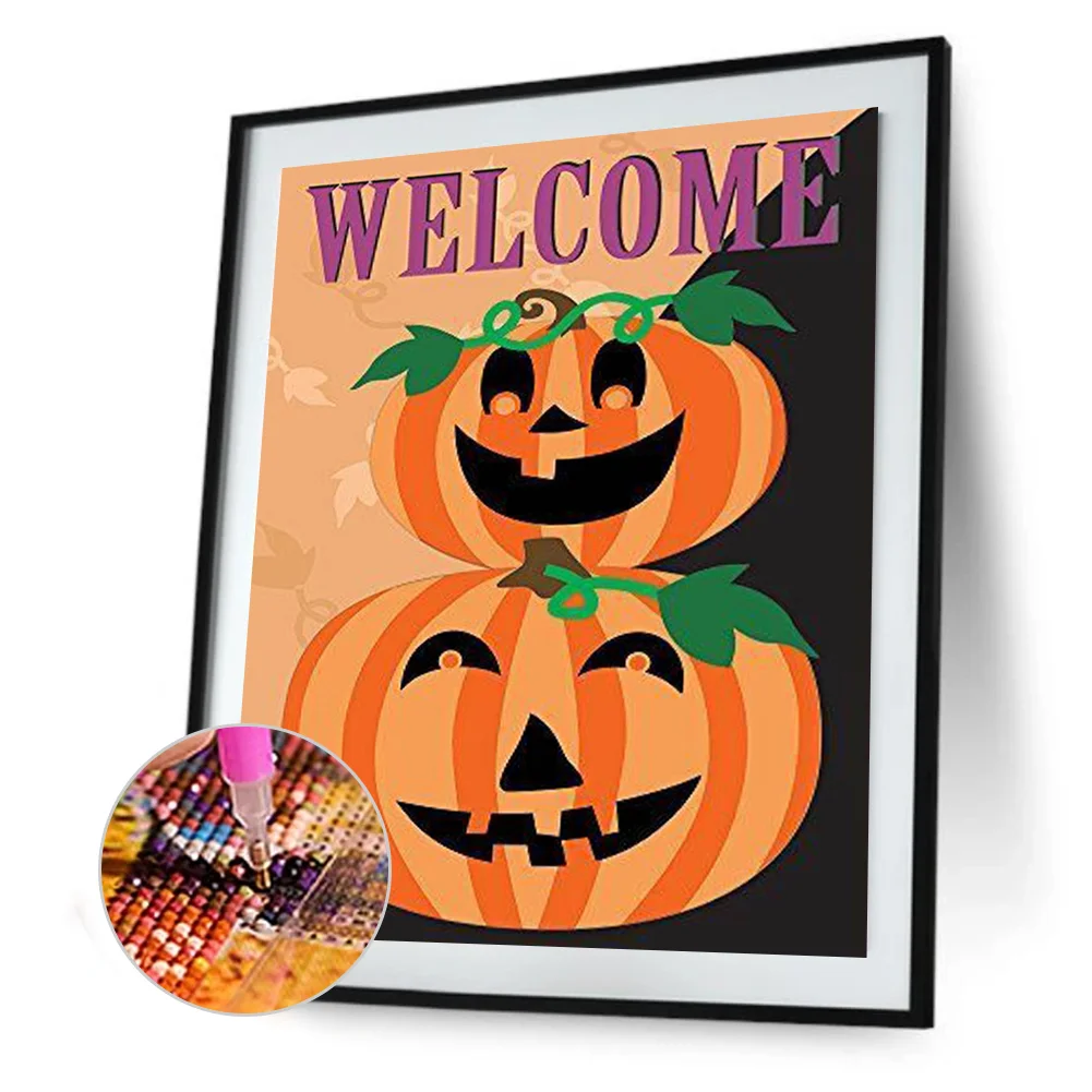 5D DIY Full Round Drill Diamond Painting Halloween Holiday Kit Rhinestone