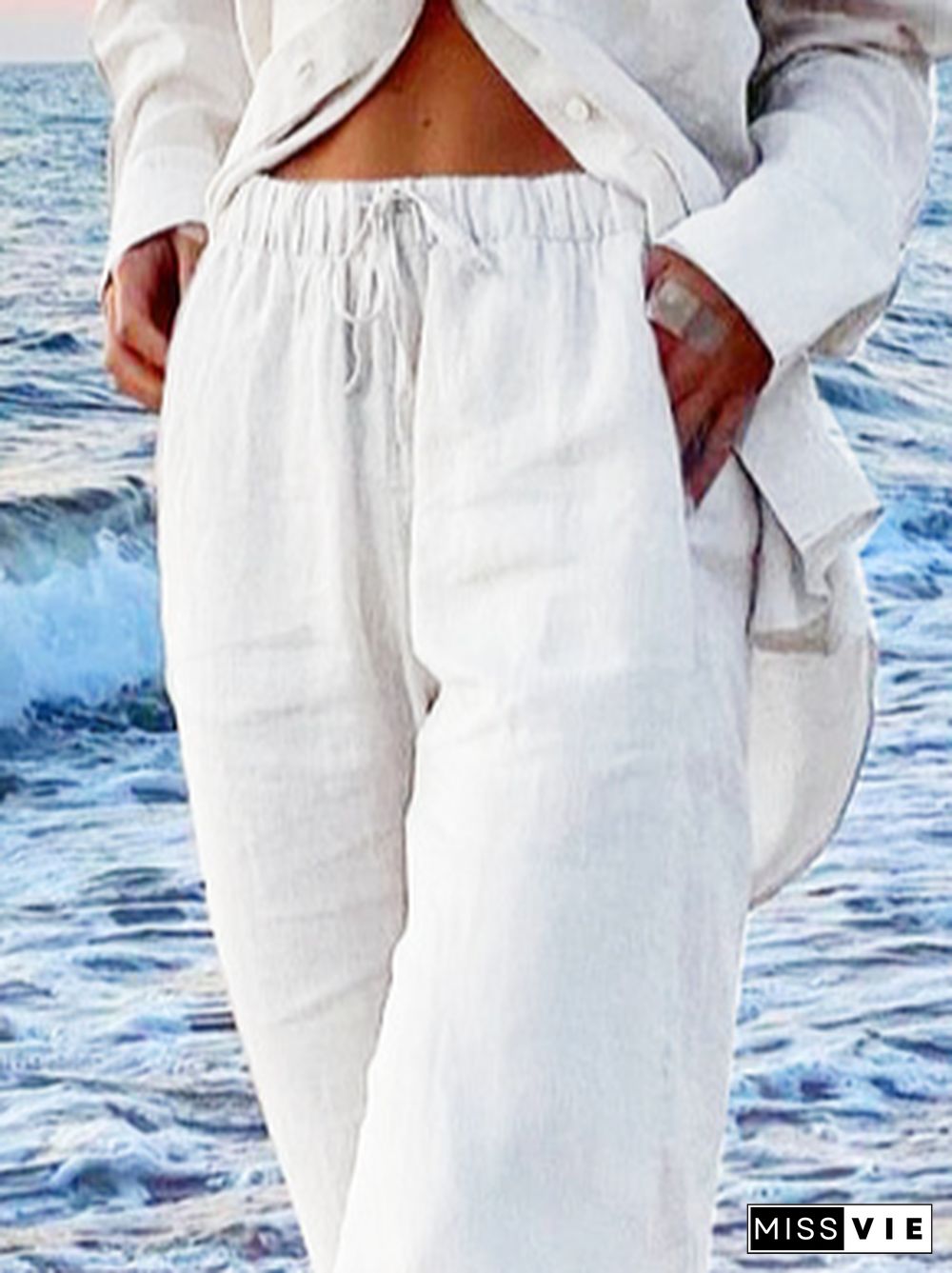 Plus Size Cotton Casual Loosen Casual Pants