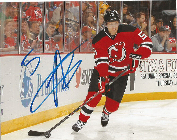 New Jersey Devils Adam Larsson Signed Autographed 8x10 Photo Poster painting COA