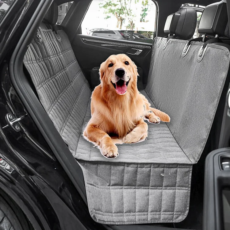 Waterproof Dog Car Seat Cover for Back Seat, Dog Car Hammock with Mesh Window