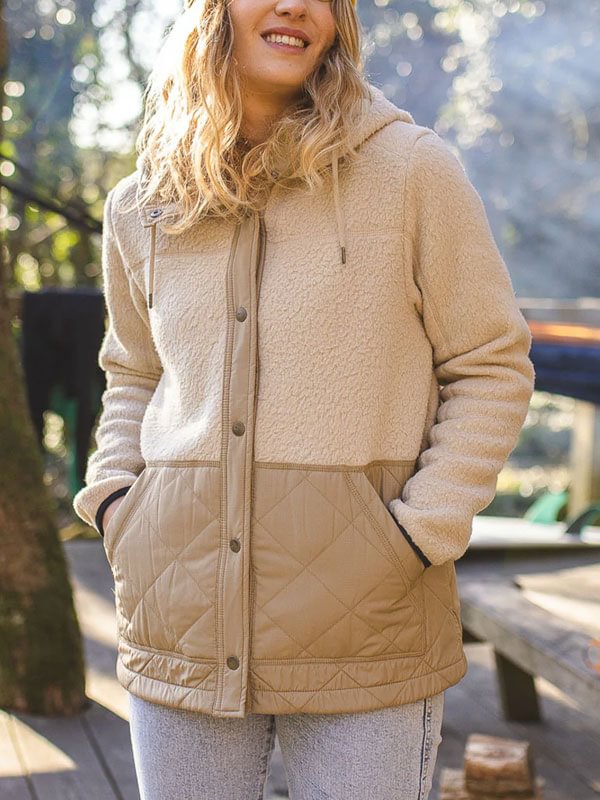 Lambswool warm outdoor ladies jacket