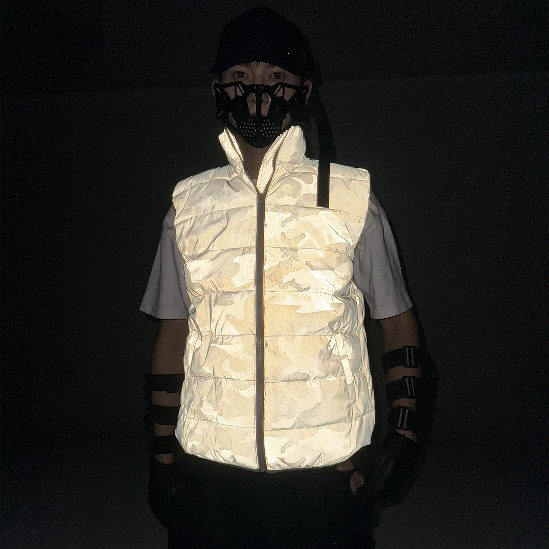 Woherb 2024 New Autumn And Winter Outdoor Camouflage Reflective Vest Standing Collar Luminous Horse Clip Men's Coat Thick To Keep Warm-Outfit Ideas