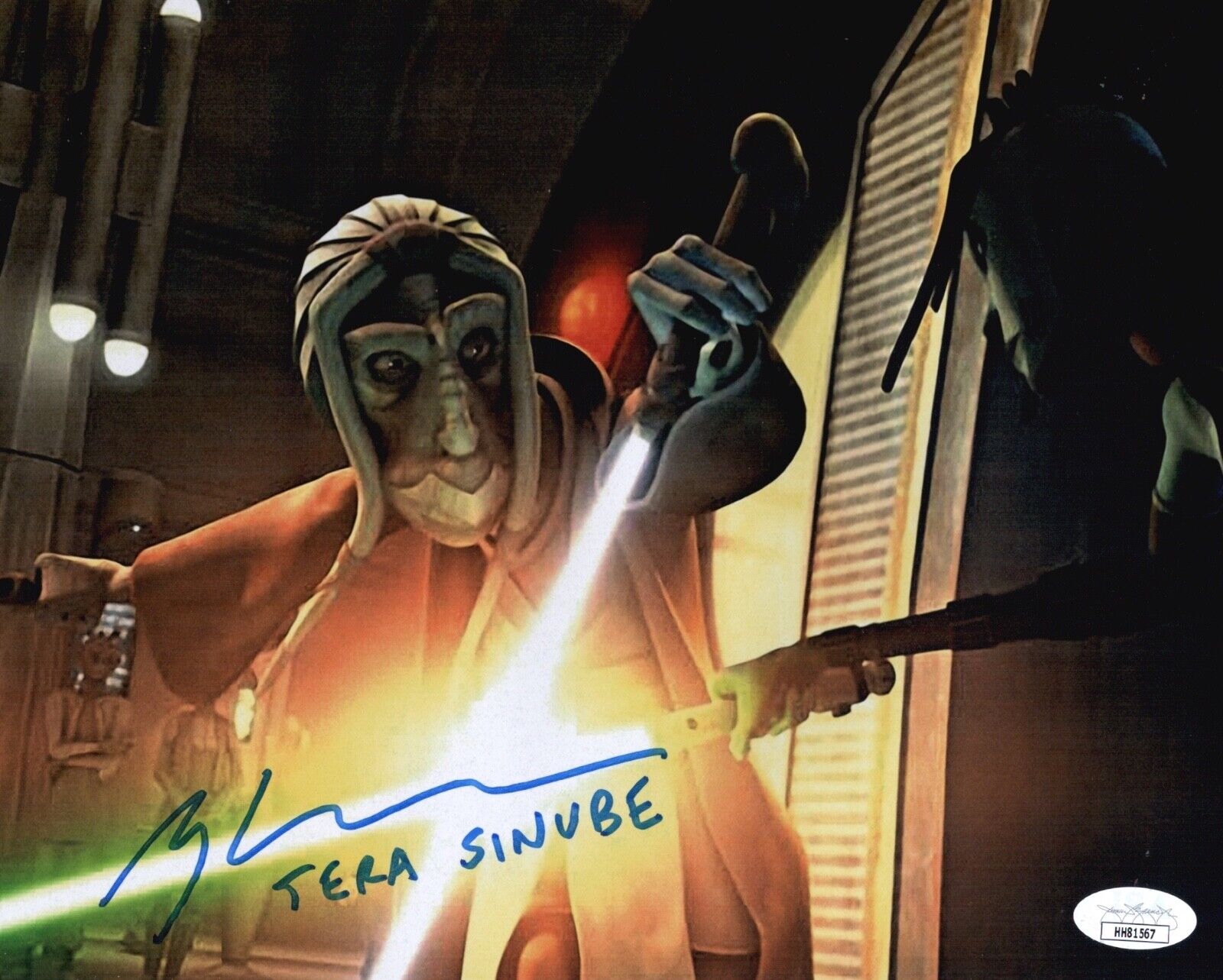 GREG BALDWIN Star Wars Clone Wars Signed 8x10 Tera Sinube Photo Poster painting JSA COA Cert