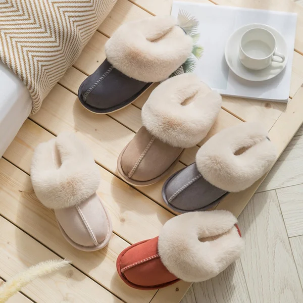 Fashion Women Winter Slippers Indoor Bedroom Lovers Couples Shoes Fashion Warm Shoes Flat Flat Antiskid Slipper