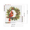 Diamond Painting -5D Full Round Drill Cardinal in a Wreath(40x40cm)