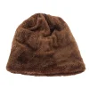Mens Winter Leather Lable Knit Beanie Slouchy Thick Fleece Lined Hat by Inlyline