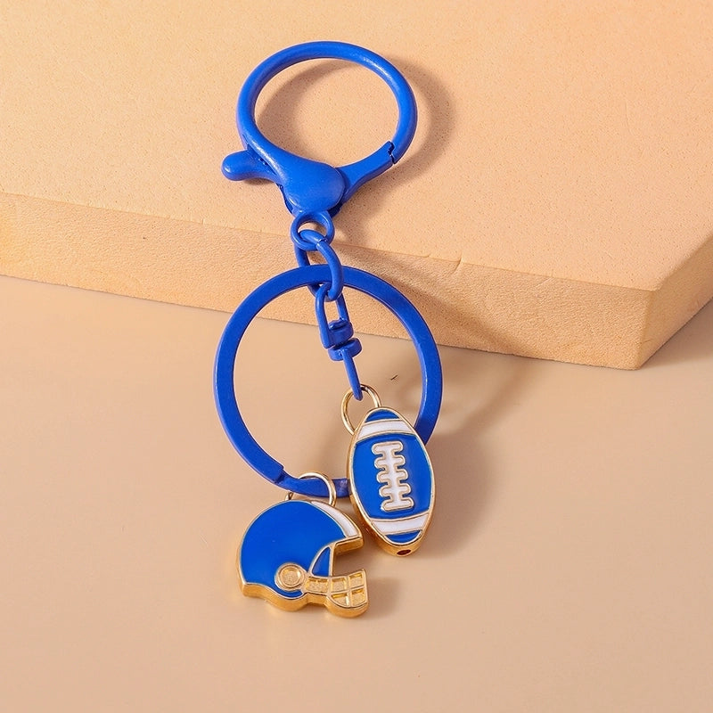 Casual Cute Hip-Hop Helmet Rugby Alloy Keychain