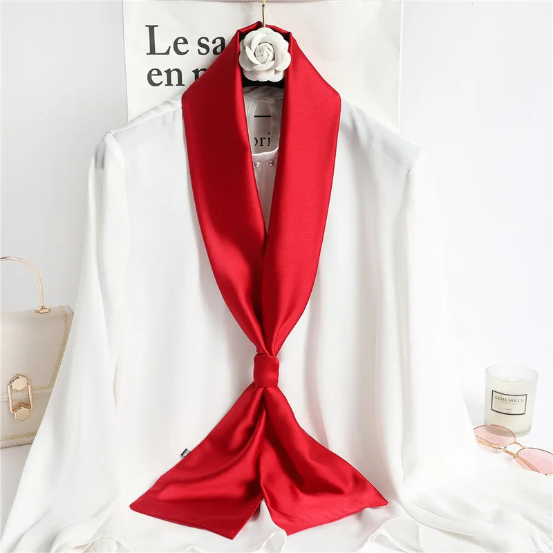 Women's Polyester Neck Wrap Solid Pattern Luxury Trendy Scarf | 168DEAL