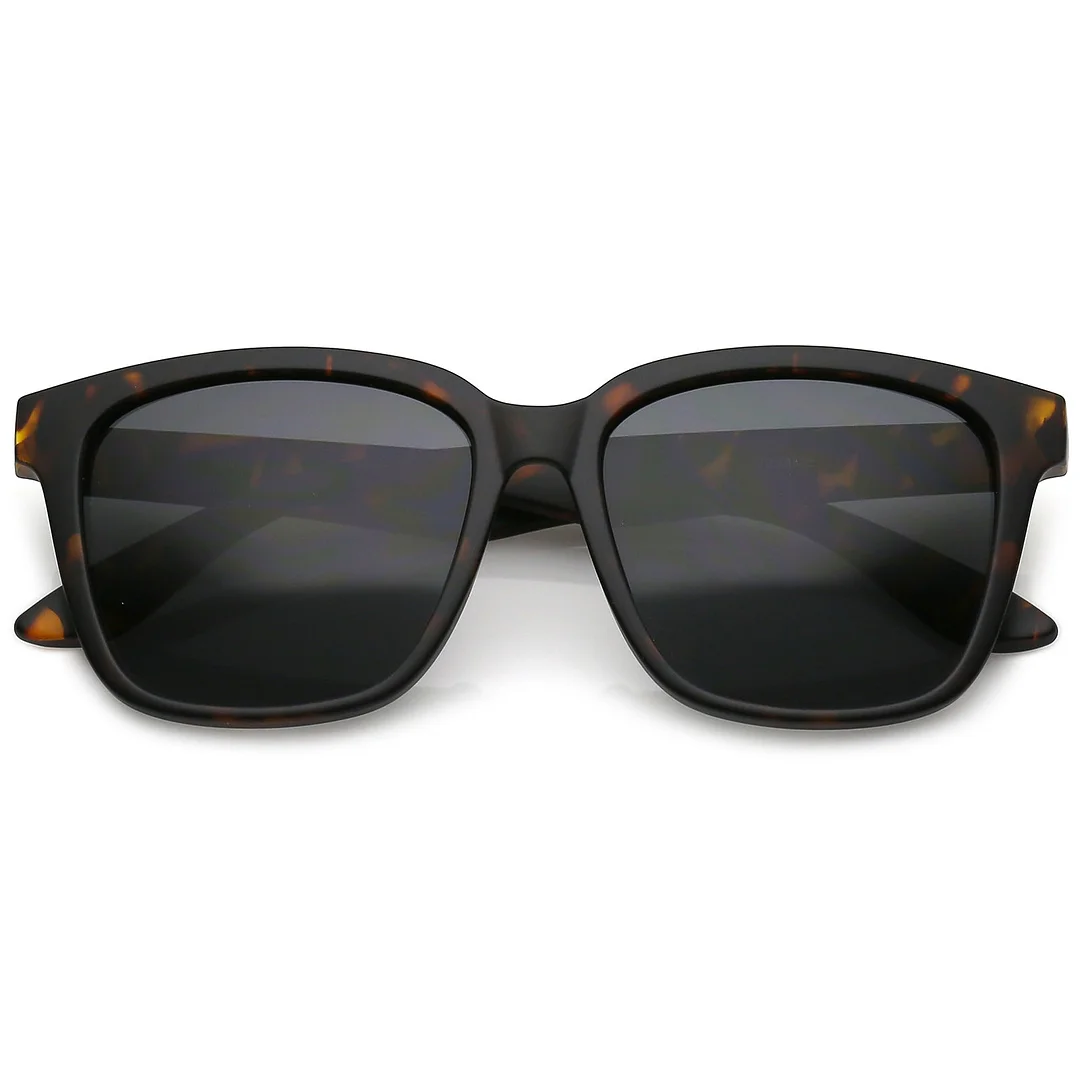 Large Horn Rimmed glasses Wide Arms Square Lens 57mm