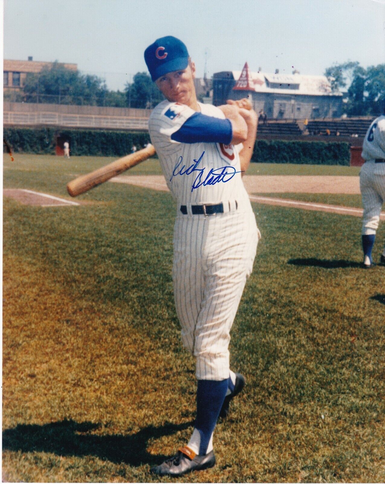 RICK BLADT CHICAGO CUBS ACTION SIGNED 8x10