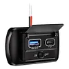 12V/24V Car USB Charger Socket with Switch QC3.0 Dual USB Outlet Panel Adapter