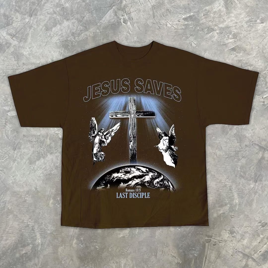 Jesus saves casual street short sleeve T-shirt