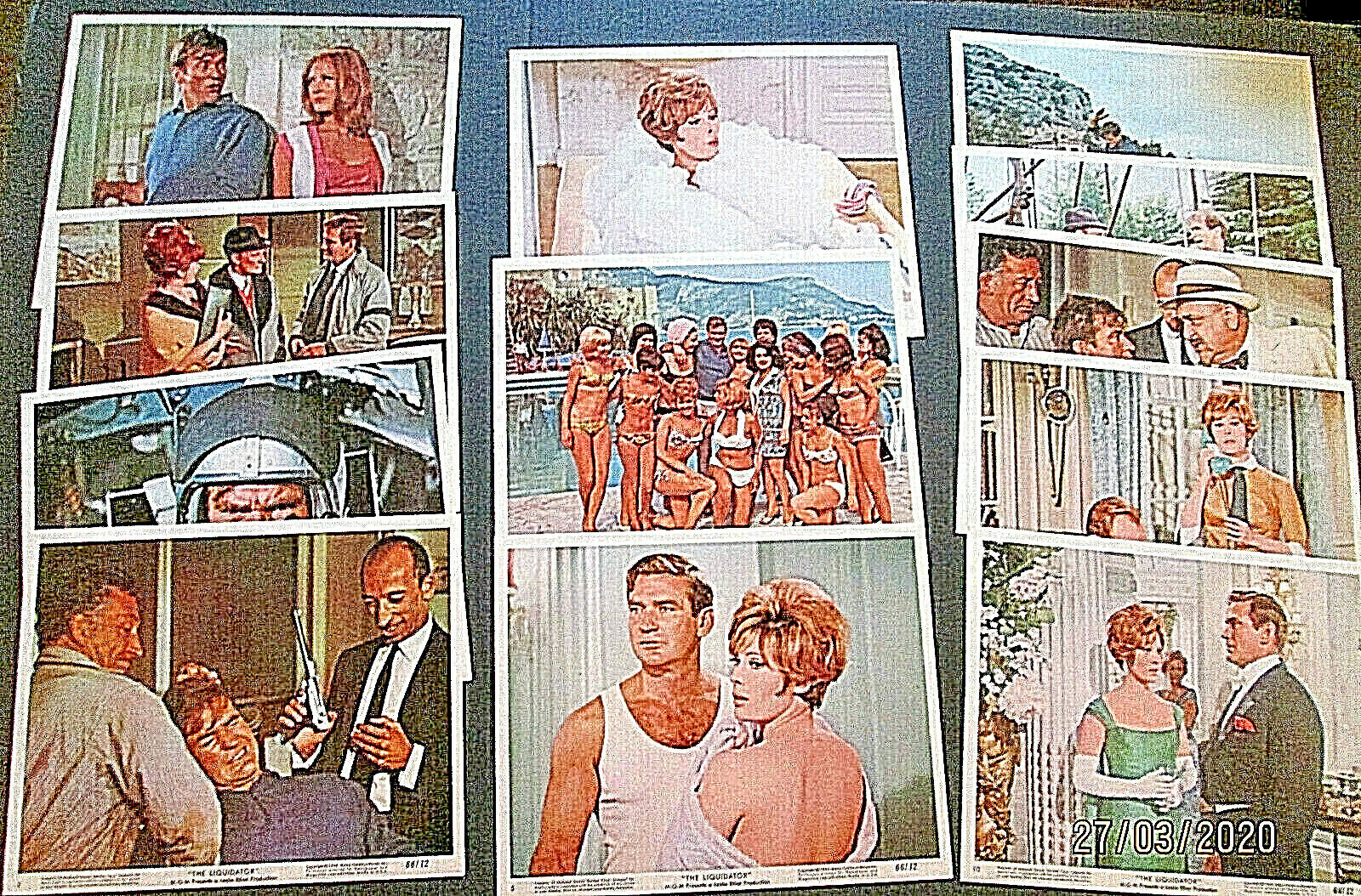 ROD TAYLOR,JILL ST JOHN (THE LIGUIDATOR) ORIG,1965 MOVIE Photo Poster painting SET (CLASSIC 60,S