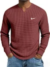 Men's Casual All-Match Waffle Long Sleeve