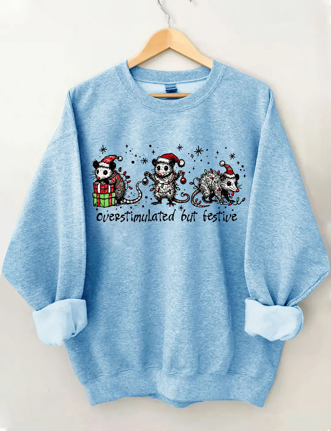 Funny Christmas Overstimulated But Festive Sweatshirt
