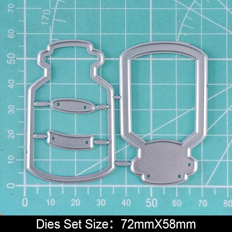 Pentagram Bottle Air Ball Star Craft Metal Cutting Dies for DIY Scrapbook Paper Cards Embossed Decorative