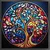 Glass Painting Tree Of Life - 18CT Stamped Cross Stitch - 30*30cm - Natural