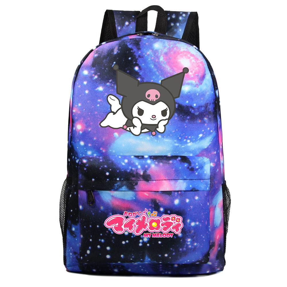 Mayoulove Kuromi Backpack Lightweight Design for School and Outdoor Activities-Mayoulove