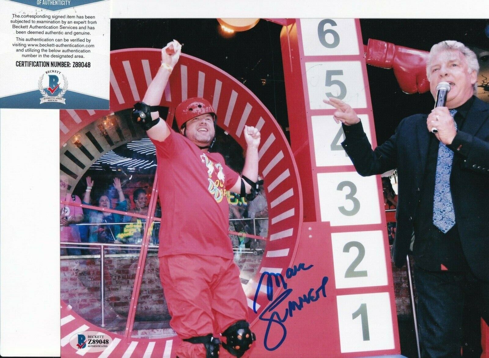 MARC SUMMERS signed (DOUBLE DARE) Nickelodeon TV host 8X10 Photo Poster painting BECKETT Z89048