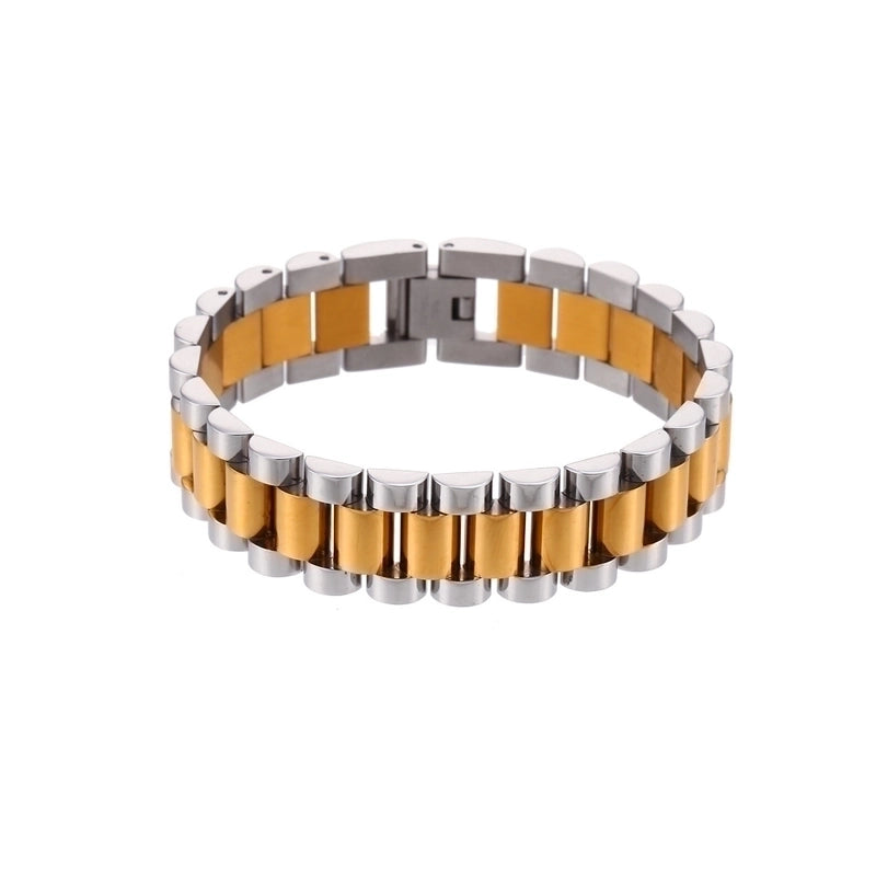 Fashion Geometric 304 Stainless Steel 18K Gold Plated Bracelets In Bulk