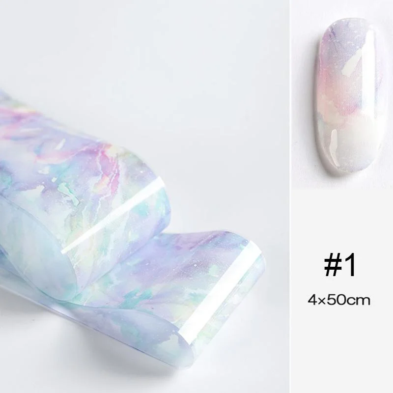 Nail Foils Marble Series Nail Transfer Foils Decorations DIY Idea Nail Art Transfer Sticker Decals Nail Accessories 4*100cm