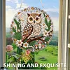 Special Shaped Diamond Painting Kit Owl Acrylic Pendant 25cm