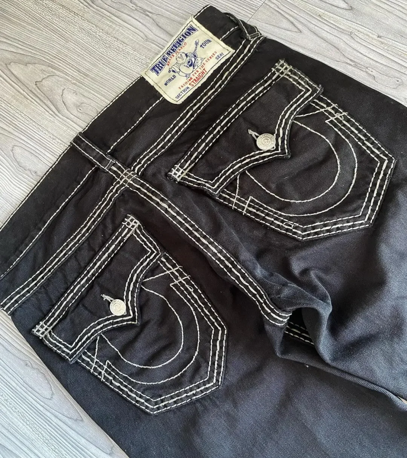 Maklawn Streetwear Y2K Kawaii Cartoon Characters Embroidered Light Blue Washed Men Baggy Jeans Japanese Harajuku Gothic Skateboard Pants
